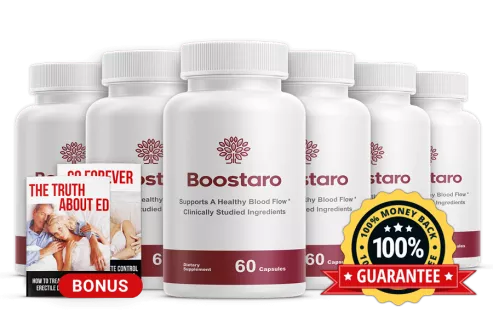 Boostaro bottles, two digital bonuses and seller guarantee badge